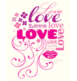 love composition vector image vector image