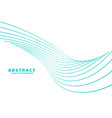 abstract turquoise color wavy blend lines vector image vector image