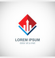 business progress arrow logo vector image