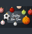 sport christmas sale banner or greeting card vector image vector image