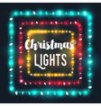 three square christmas light borders vector image vector image