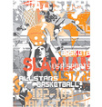 basketball slamjam vector image vector image