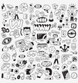 internet technology doodle set vector image