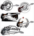 pure rock stamp set vector image vector image