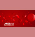 blood anemia background cell hematology red vector image vector image