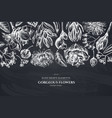 floral design with chalk viburnum hypericum vector image vector image