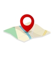 map icon with pin pointer vector image vector image