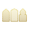 arab window door pattern arabian islamic vector image