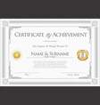 certificate or diploma retro template 06 vector image