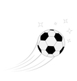 flying football soccer ball motion trails white vector image