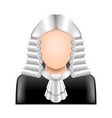 judge wig isolated on white vector image