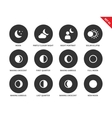 moon icons on white background vector image