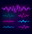 wave sound set music soundwave design vector image