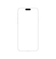 new iphone 14 front view black smart phone vector image vector image