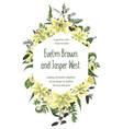 wedding floral invitation invite card vector image