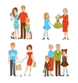 big family icons set vector image