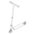 kick scooter outline vector image vector image