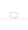 one continuous line drawing of speech bubble vector image