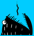 predatory fish and the worm vector image
