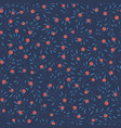 drawn floral pattern with branches and berries vector image