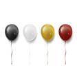 glossy black white golden and red balloon vector image vector image