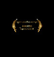 gold best leading actor awards winner sign vector image vector image