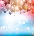 balloons and confetti background vector image vector image