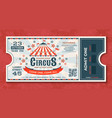 circus tickets vintage carnival event banner vector image vector image