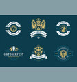 oktoberfest badges and labels set vintage vector image