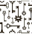 ornamental medieval vintage keys pattern vector image