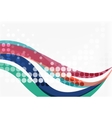color overlapping wave stripes abstract vector image