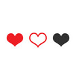 heart icon and like valentines day social nets vector image vector image
