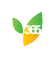leaf farm 365 infinity logo icon design vector image