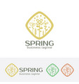 spring logo design vector image vector image