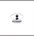 restaurant logo design template idea vector image