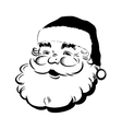 santa claus smiling - retro clip art vector image