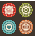 vintage stickers and labels vector image vector image