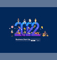 2022 new year business people working together vector image vector image