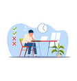 deadline man doesnt have time to complete vector image