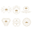 set of elegant monogram design vector image vector image