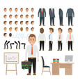 business man character for animation set vector image