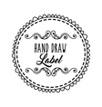 decorated seal stamp icon hand draw label design vector image