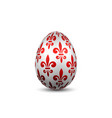 easter egg 3d icon color egg isolated white vector image vector image