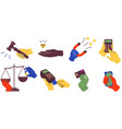 miscellaneous money business and justice symbols vector image vector image