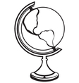 silhouette globe vector image vector image