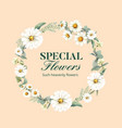 wreath template with gorgeous flower moody vector image
