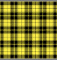 yellow black tartan plaid pattern fabric swatch vector image