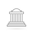 thin line greek colonnade with shadow vector image vector image
