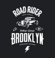vintage hot rod tee-shirt logo vector image
