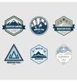 vintage outdoor camp badges and logo emblems vector image